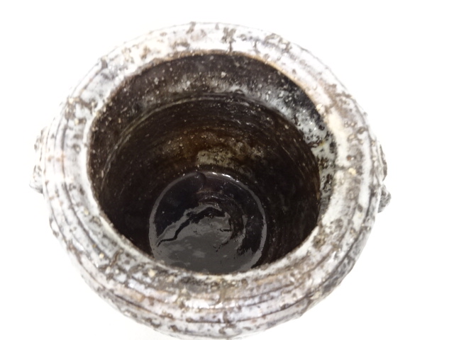  作家物　萩焼　耳付水指